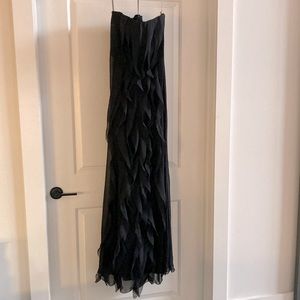 Beautiful Ruffled Strapless Vera Wang Evening Gown